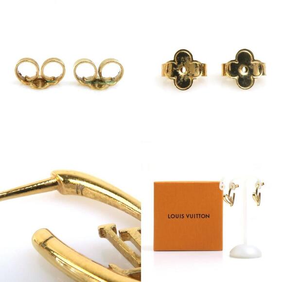 LOUIS VUITTON Gold Love Earrings - Picture 5 of 5